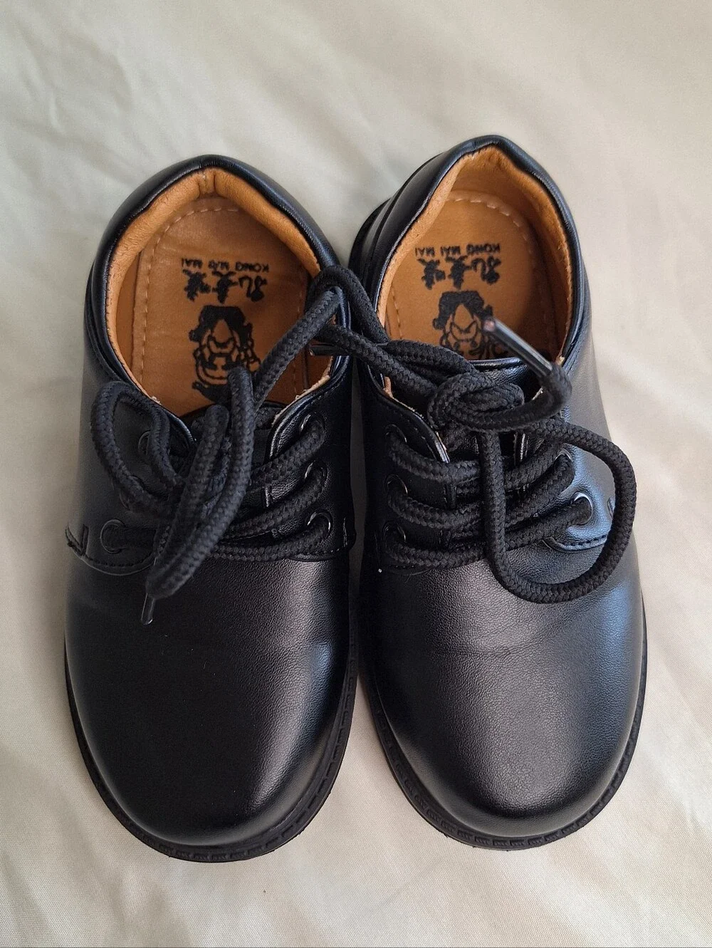 Toddler Kids Classic Black Lace-Up Dress Shoes Size 27/10